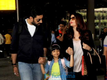 Abhishek Bachchan, Aishwarya Rai Bachchan and Aaradhya snapped at the airport