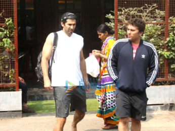 Aditya Roy Kapur and Mohit Suri spotted outside a cafe in Bandra