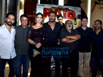Ajay Devgn and Ileana D'Cruz grace the trailer launch of 'Raid'