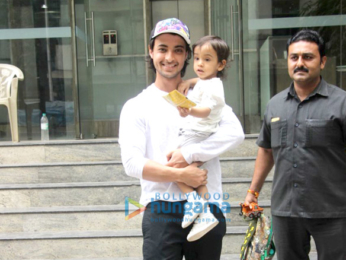 Ayush Sharma spotted with his son at his school in Bandra