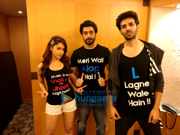 cast of sonu ke titu ki sweety snapped during their promotions in mumbai 2