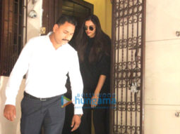 Deepika Padukone snapped at a recording studio in Bandra