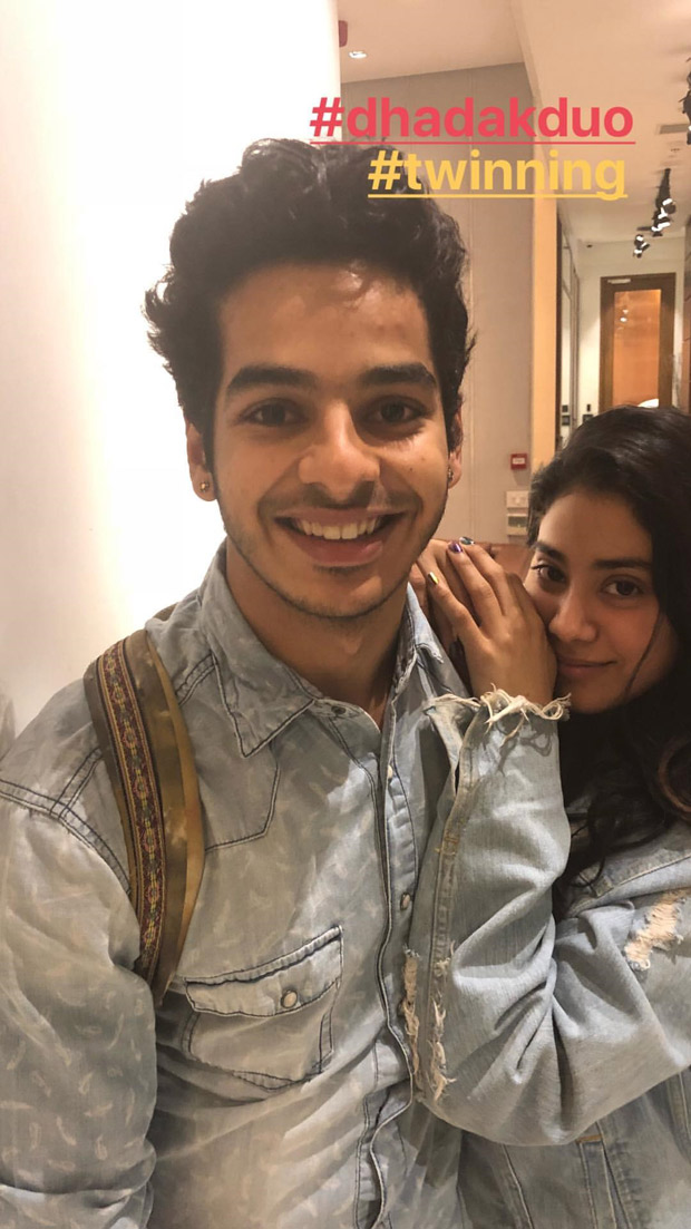 Dhadak duo Janhvi Kapoor and Ishaan Khatter twin in denim