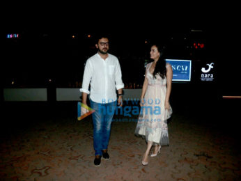 Dia Mirza snapped with Sahil Sangha post dinner at BKC