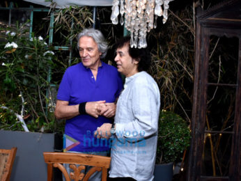 Grammy winner John McLaughlin and Zakir Hussain snapped at Dine at The Quarter Hotel