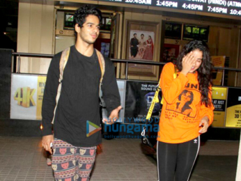 Jahnvi Kapoor and Ishaan Khatter snapped at PVR Juhu