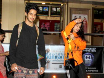 Jahnvi Kapoor and Ishaan Khatter snapped at PVR Juhu