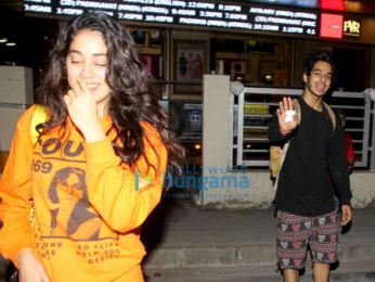 Jahnvi Kapoor and Ishaan Khatter snapped at PVR Juhu