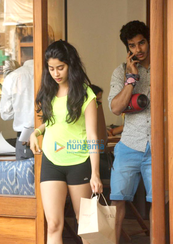 Janhvi Kapoor and Ishaan Khatter spotted at Sequel Cafe in Bandra Janhvi Kapoor and Ishaan Khatter spotted at Sequel Cafe in Bandra