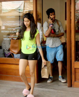 Janhvi Kapoor and Ishaan Khatter spotted at Sequel Cafe in Bandra