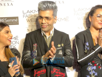 Karan Johar walks the ramp for Shane and Falguni Peacock