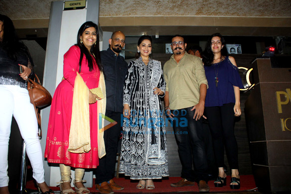 madhuri dixit attends special screening of marathi movie aapla manus 1