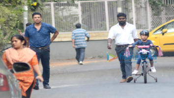 Mahesh Bhupathi snapped with his daughter in Bandra