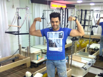 Manish Paul snapped at pilates studio launch
