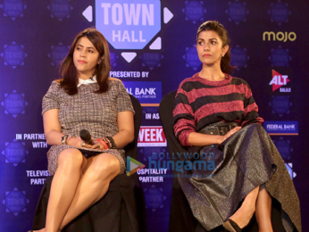 Nimrat Kaur and Ekta Kapoor grace The Town Hall hosted by Barkha Dutt