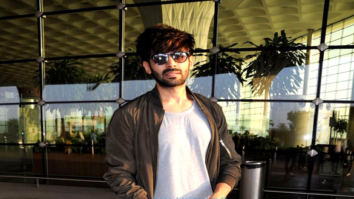 Kartik Aaryan and Nushrat Bharucha snapped leaving for Jaipur to promote 'Sonu Ke Titu Ki Sweety'