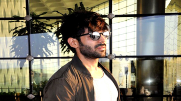 Kartik Aaryan and Nushrat Bharucha snapped leaving for Jaipur to promote 'Sonu Ke Titu Ki Sweety'