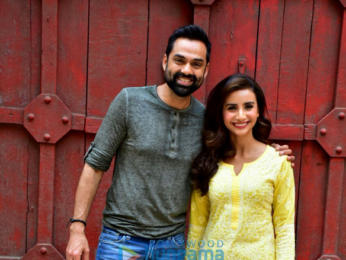 Patralekha and Abhay Deol snapped during a photo shoot for the film Nanu ki Janu