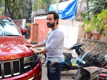 Saif Ali khan spotted after recording session in Bandra
