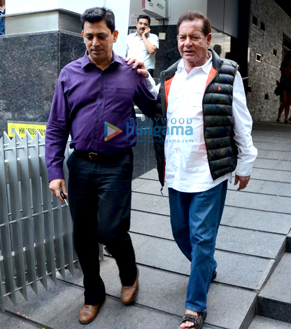 Salim Khan and family spotted at Hakkasan Salim Khan and family spotted at Hakkasan
