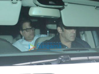 Salman Khan and Ramesh S Taurani snapped at Sridevi's residence