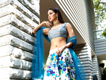 Sana Khan snapped doing a shoot for designer Reynu Tandon