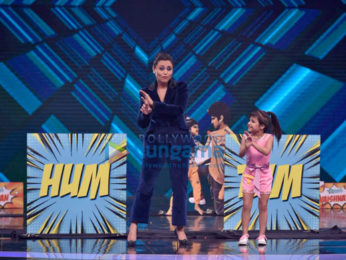 Shilpa Shetty and Rani Mukerji on the sets of Super Dancer 2