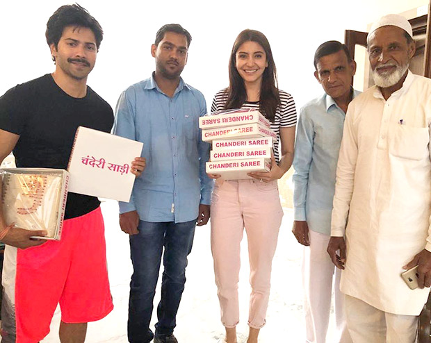 Sui Dhaaga- Made in India: Varun Dhawan and Anushka Sharma shop Chanderi sarees from local weavers