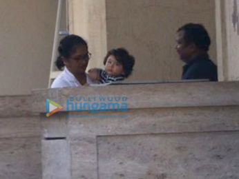 Taimur Ali Khan spotted at Amrita Arora's residence