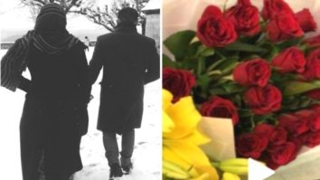 Valentine’s Day: Sonam Kapoor receives red roses from Anand Ahuja; walks hand-in-hand with him in a black and white photo