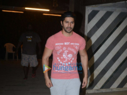 Varun Dhawan snapped at the gym in Juhu