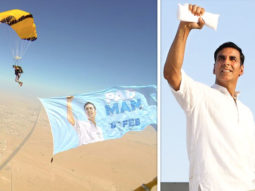 Watch: Dubai based girl jumps out of a plane to cheer Akshay Kumar for Pad Man