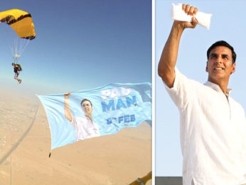 Watch: Dubai based girl jumps out of a plane to cheer Akshay Kumar for Pad Man Watch: Dubai based girl jumps out of a plane to cheer Akshay Kumar for Pad Man