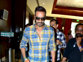 Ajay Devgn and Ileana D'Cruz snapped during Raid promotional interviews