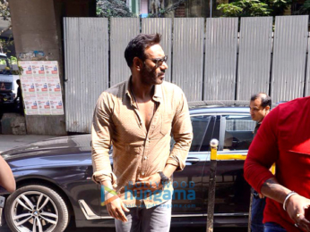 Ajay Devgn snapped promoting his film Raid