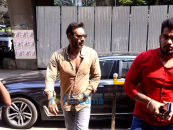 Ajay Devgn snapped promoting his film Raid