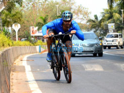 Amit Sadh spotted on a cycle at Carter Road in Bandra