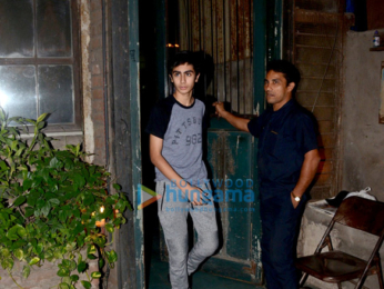 Arbaaz Khan snapped with his son post dinner at Pali Cafe in Bandra