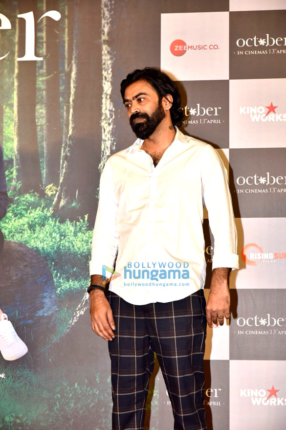 banita sandhu varun dhawan and shoojit sircar grace the trailer launch of october1 1