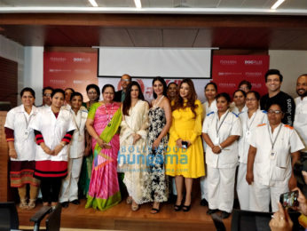 Bhagyashree snapped celebrating Women's Day at Hinduja Healthcare Surgical