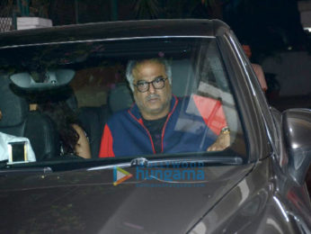 Boney Kapoor and family snapped at Arjun Kapoor's house