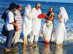 Boney Kapoor, daughters Janhvi Kapoor and Khushi Kapoor immerse Sridevi’s ashes in Rameswaram