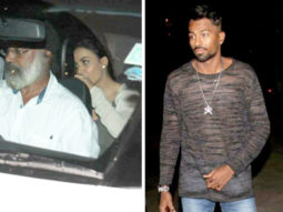 Elli Avram hides her face from paparazzi whilst spotted with Hardik Pandya