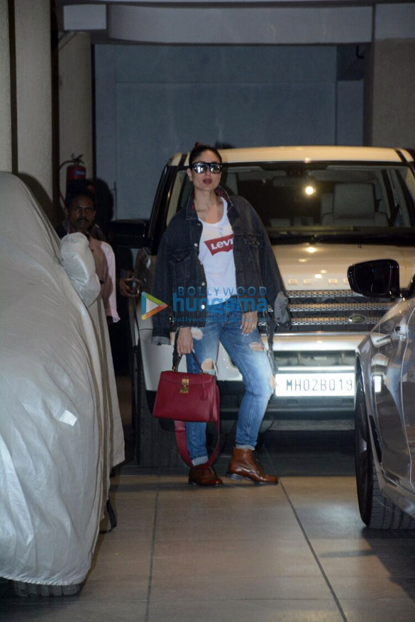 Kareena Kapoor Khan, Karisma Kapoor and Amrita Arora snapped at Babita Kapoor’s residence in Khar
