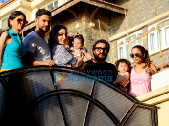Kareena Kapoor Khan, Saif Ali Khan, Kunal Khemu and Soha Ali Khan snapped with their kids Taimur Ali Khan and Inaaya Naumi in Bandra