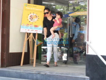 Kareena Kapoor Khan, Saif Ali Khan, Kunal Khemu and Soha Ali Khan snapped with their kids Taimur Ali Khan and Inaaya Naumi in Bandra