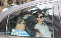 Kareena Kapoor Khan and Taimur Ali Khan snapped at Karisma Kapoor's house