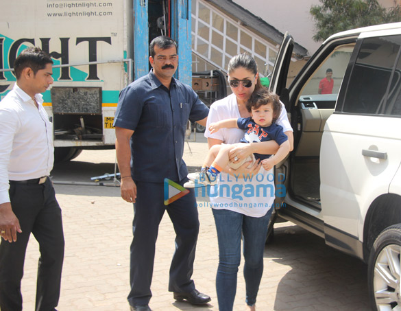 Kareena Kapoor Khan and Taimur Ali Khan snapped at Mehboob Studio Kareena Kapoor Khan and Taimur Ali Khan snapped at Mehboob Studio