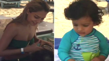 WATCH: Lisa Haydon finally shows her son Zack’s face while playing bongo during their beach outing