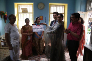 PICS: Madhuri Dixit gives mahurat clap for her Marathi Production 15 August